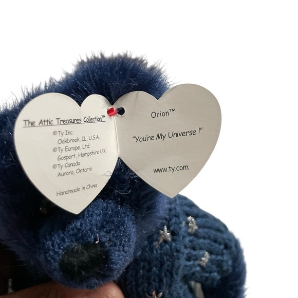 Ty Attic Treasures Orion Blue Bear – Vintage 1993 – With Tags Collectible Plush - Picture 8 of 14